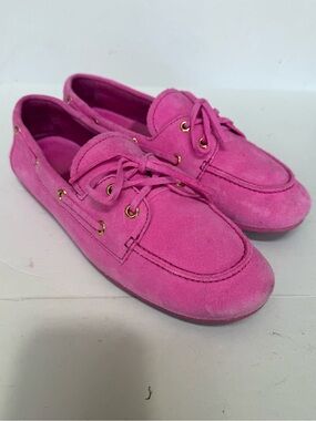 Jeffery Campbell Pink Suede Loafers Boat Shoes Yachting Women’s Size 8.5 M